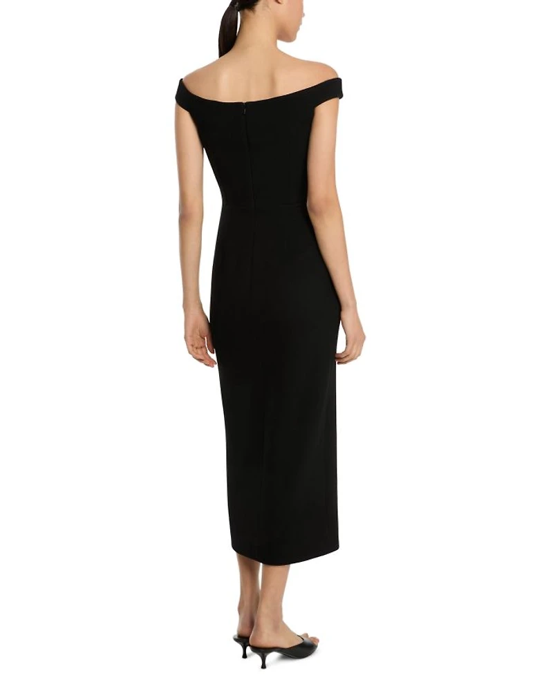 Crepe Off Shoulder Dress
