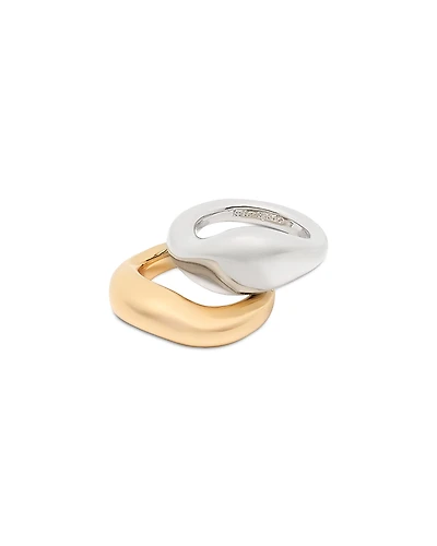 kate spade new york Two Tone Molten Stacking Rings, Set of 2