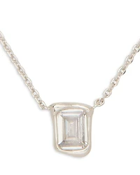 Molten Glass Solitaire Pendant Necklace, 16-19"