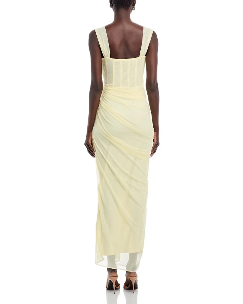 Ruched Mesh Dress - Exclusive