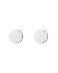 Disc Stud Earrings in Sterling Silver