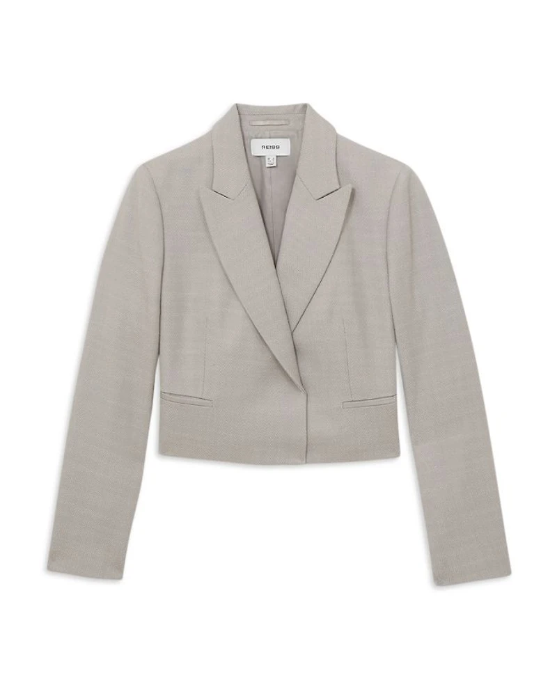 Harper Textured Cropped Blazer