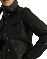 Ely Leather Trucker Jacket