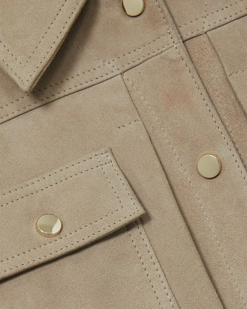 Conor Suede Trucker Jacket