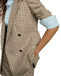 Vida Double Breasted Check Blazer