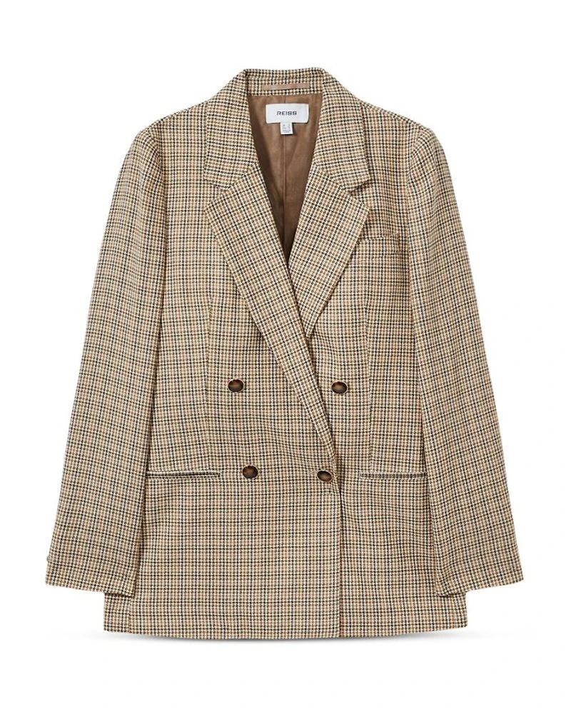 Vida Double Breasted Check Blazer