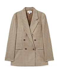 Vida Double Breasted Check Blazer