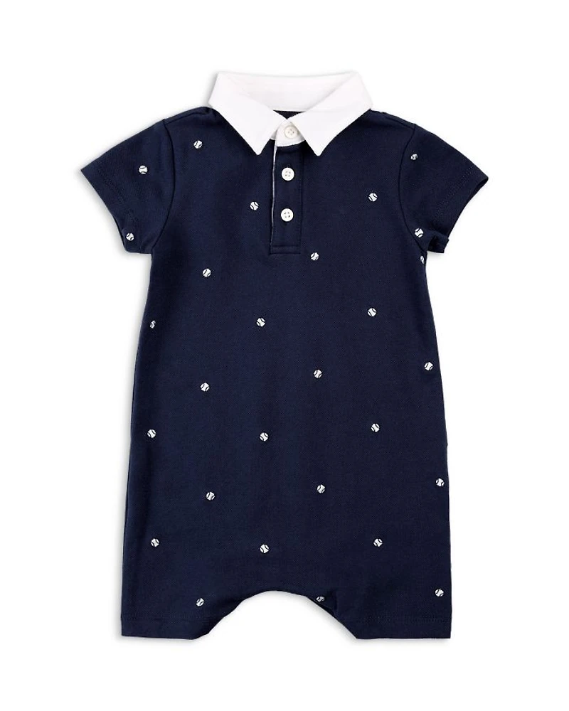 Boys' Tennis Print Knit Romper - Baby