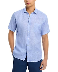 Champlain Linen Short Sleeve Button Front Shirt