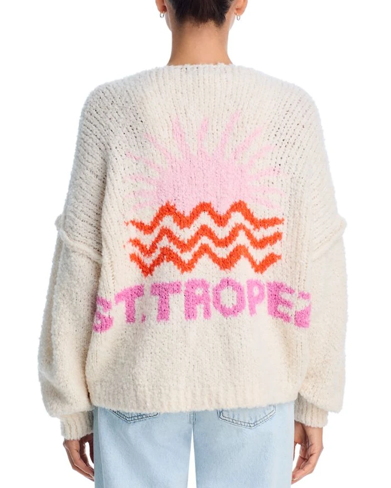 Jacquard Back Detail Cardigan