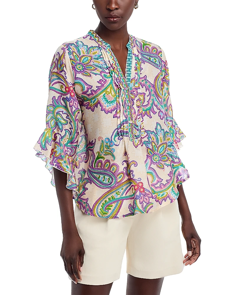 Johnny Was Zellah Silk Blouse