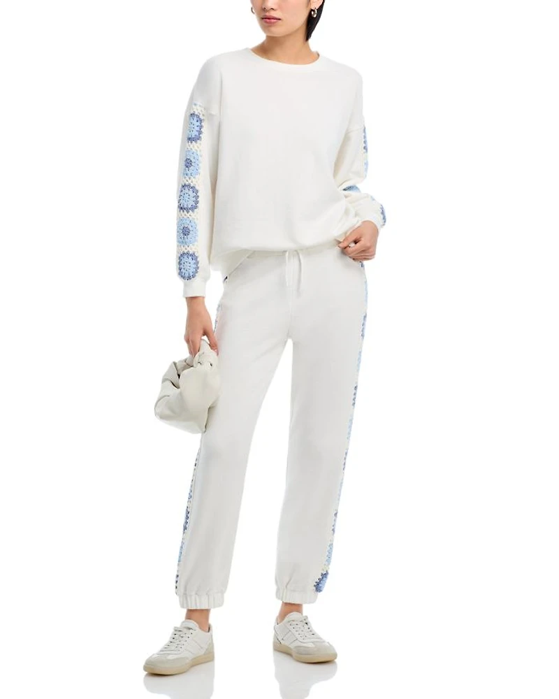 Crochet Trim Jogger Pants