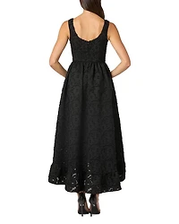 Textured High Low Maxi Dress
