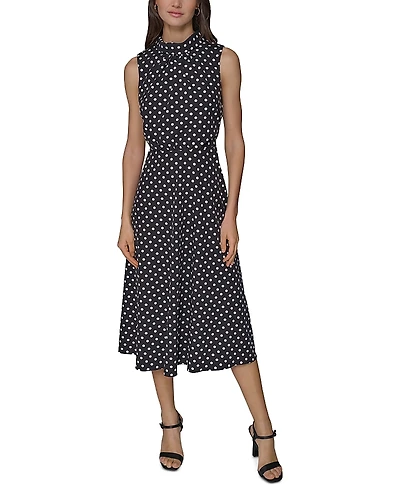 Karl Lagerfeld Paris Mock Neck Midi Dress
