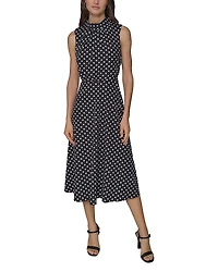 Karl Lagerfeld Paris Mock Neck Midi Dress