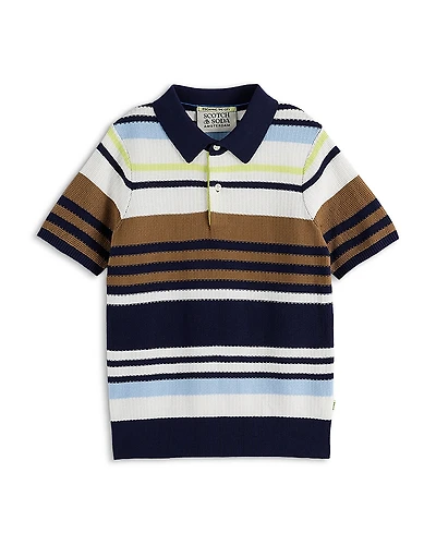 Scotch & Soda Boys' Structured Knit Polo - Little Kid, Big Kid