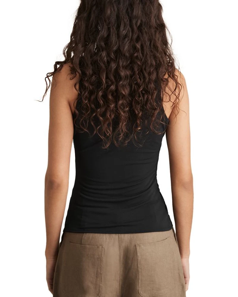 Ruched Side Jersey Tank Top