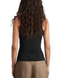 Ruched Side Jersey Tank Top