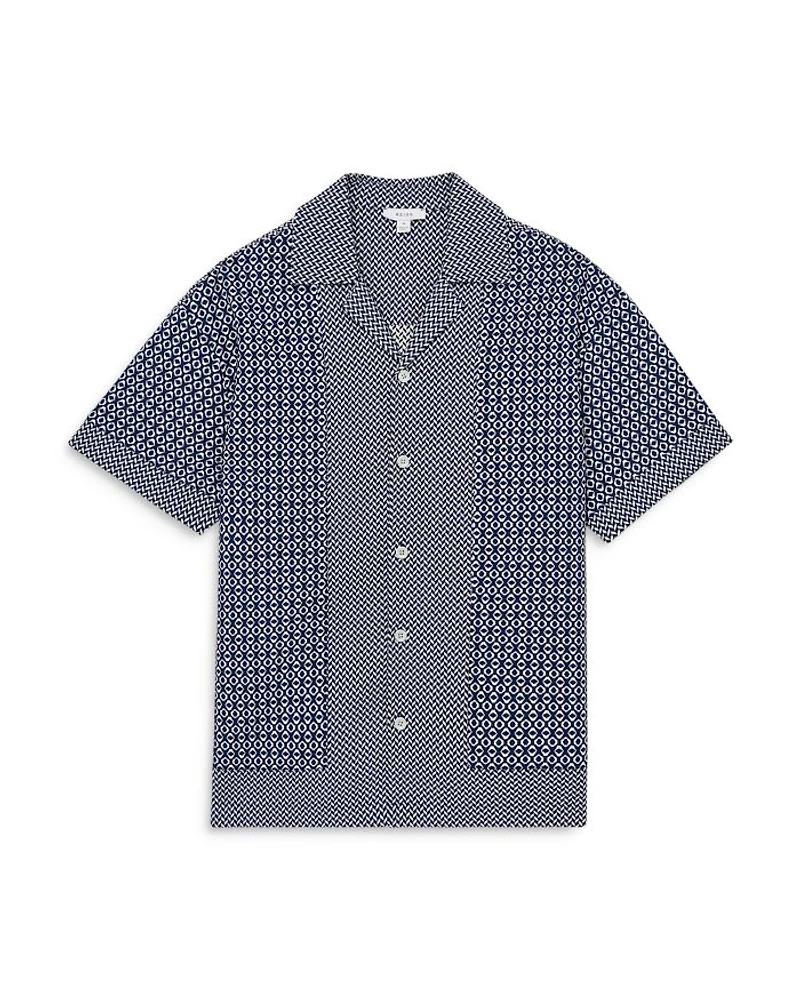Geo Jacquard Camp Shirt
