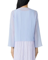 Sheer Silk Georgette Wrap Jacket