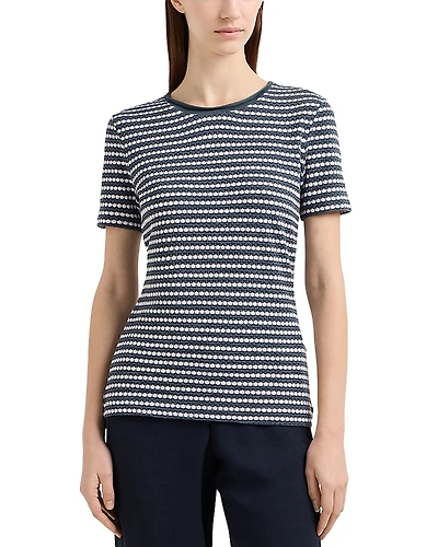 Emporio Armani Honeycomb Jacquard Jersey Top