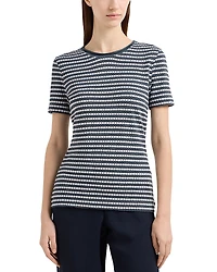 Emporio Armani Honeycomb Jacquard Jersey Top