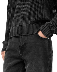 Open Gauge Knit Sweater