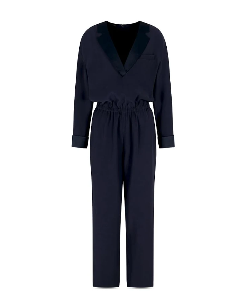 Cady Satin Trim Jumpsuit