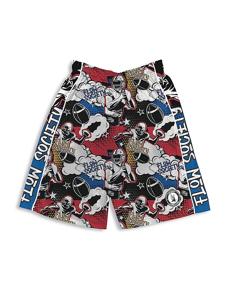 Flow Society Boys' Comic Football Shorts - Big Kid