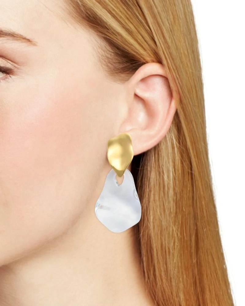 Liquid Lucite Wafer Earrings
