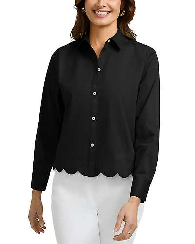 Foxcroft Scarlett Long Sleeved Matte Sateen Shirt