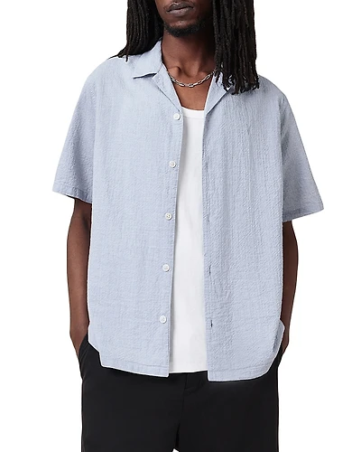 Allsaints Valmer Short Sleeve Button Front Shirt