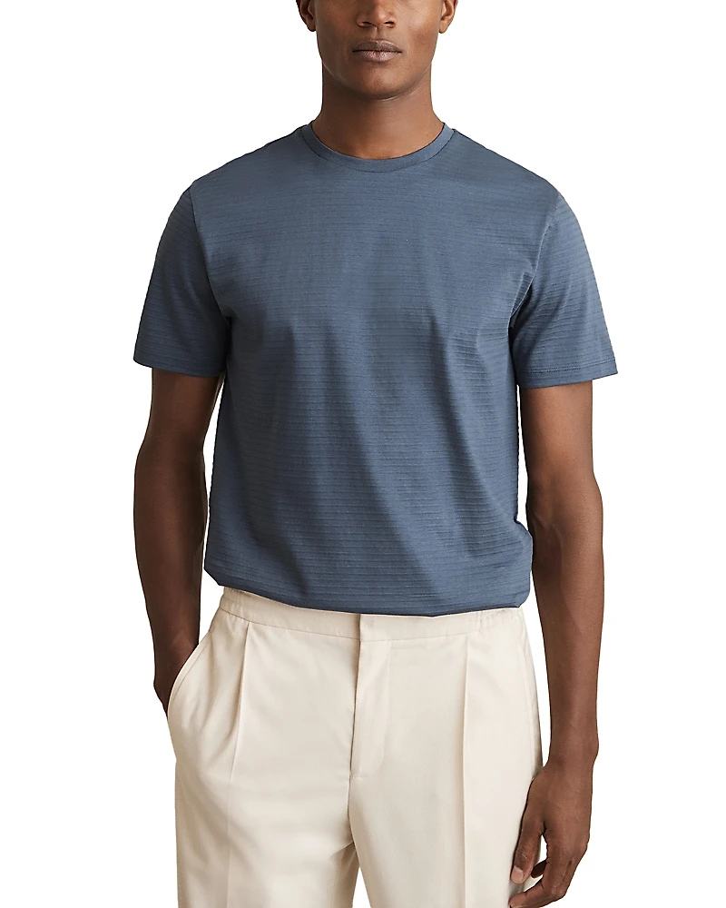 Reiss Leo Mercerized Cotton Crewneck Tee
