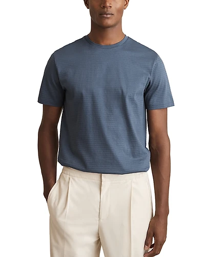 Reiss Leo Mercerized Cotton Crewneck Tee