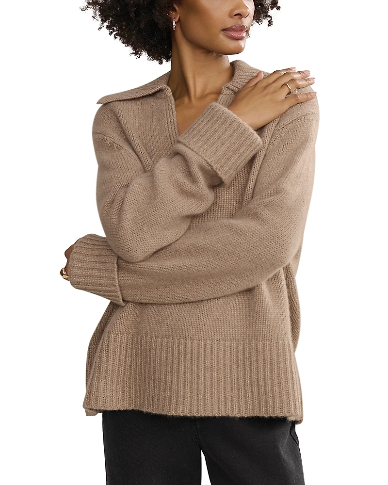 Jenni Kayne Phoebe Cashmere Polo Sweater