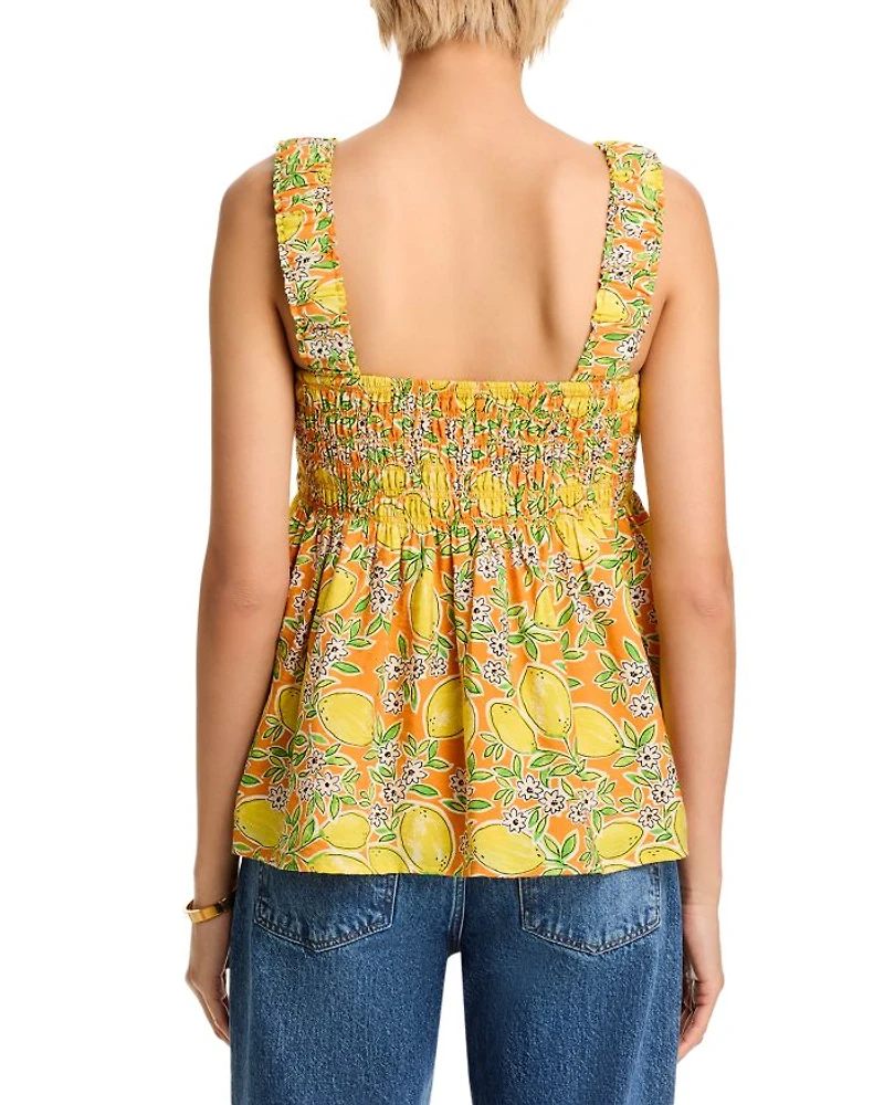 Smocked Lemon Tank Top - Exclusive