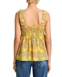 Smocked Lemon Tank Top - Exclusive