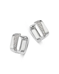 Bloomingdale's Fine Collection Diamond Micropave Huggie Hoop Earrings