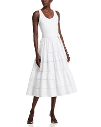 Cinq a Sept Zuri Cotton Stretch Midi Dress