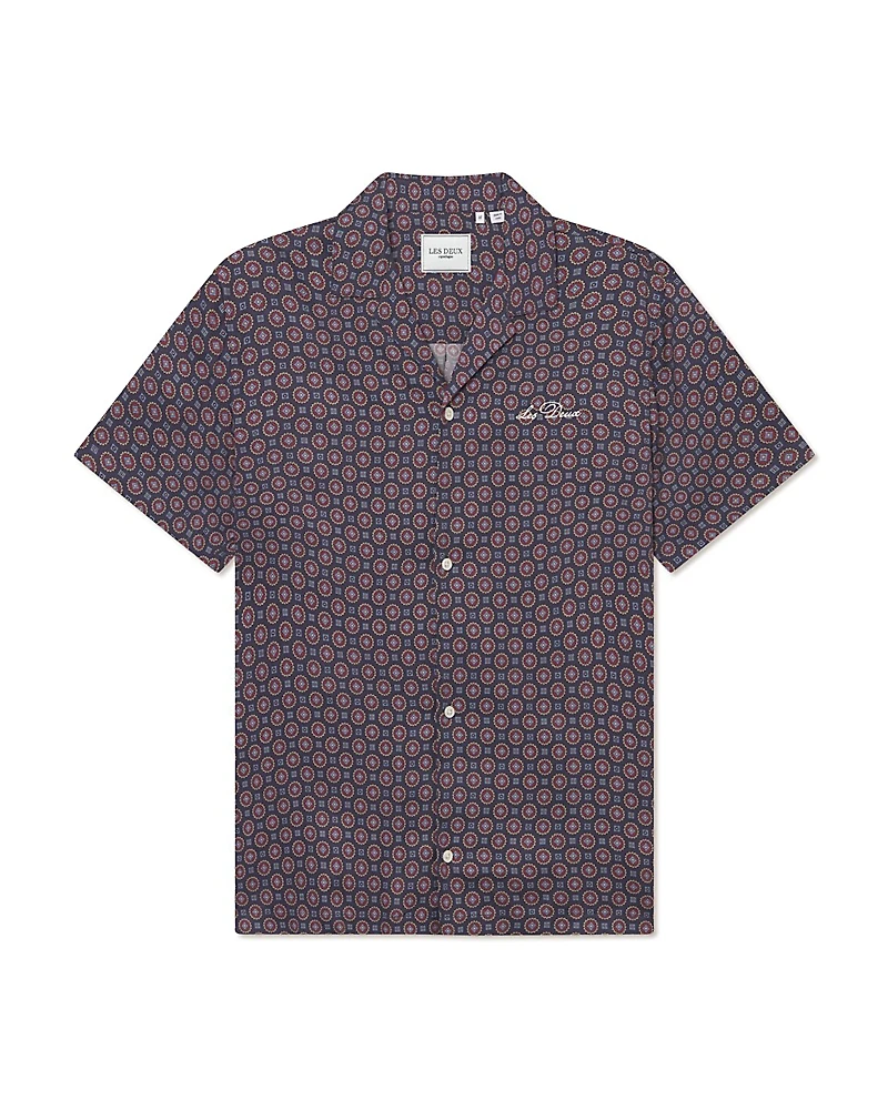 Les Deux Foulard Print Short Sleeve Shirt