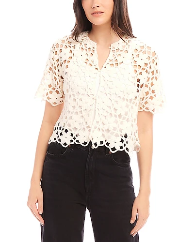Fifteen Twenty Kamille Crochet Shirt
