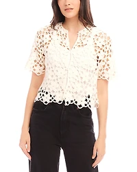 Fifteen Twenty Kamille Crochet Shirt