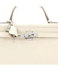 Kelly 28 Handbag Light Epsom with Palladium Hardware