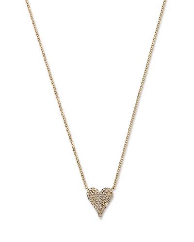 Bloomingdale's Fine Collection Diamond Pave Heart Pendant Necklace