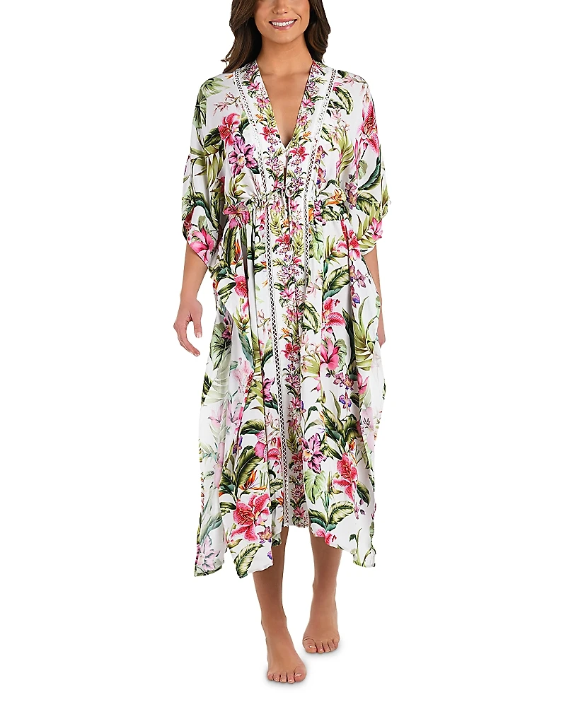 La Blanca Polynesian Kimono Swim Cover-Up