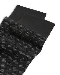 Diamond Microfiber Dress Crew Socks