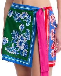 Floral Cover Up Mini Skirt