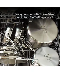 ProBond® Forged 1.5-Quart Professional Clad Stainless Steel Saucepan with Lid