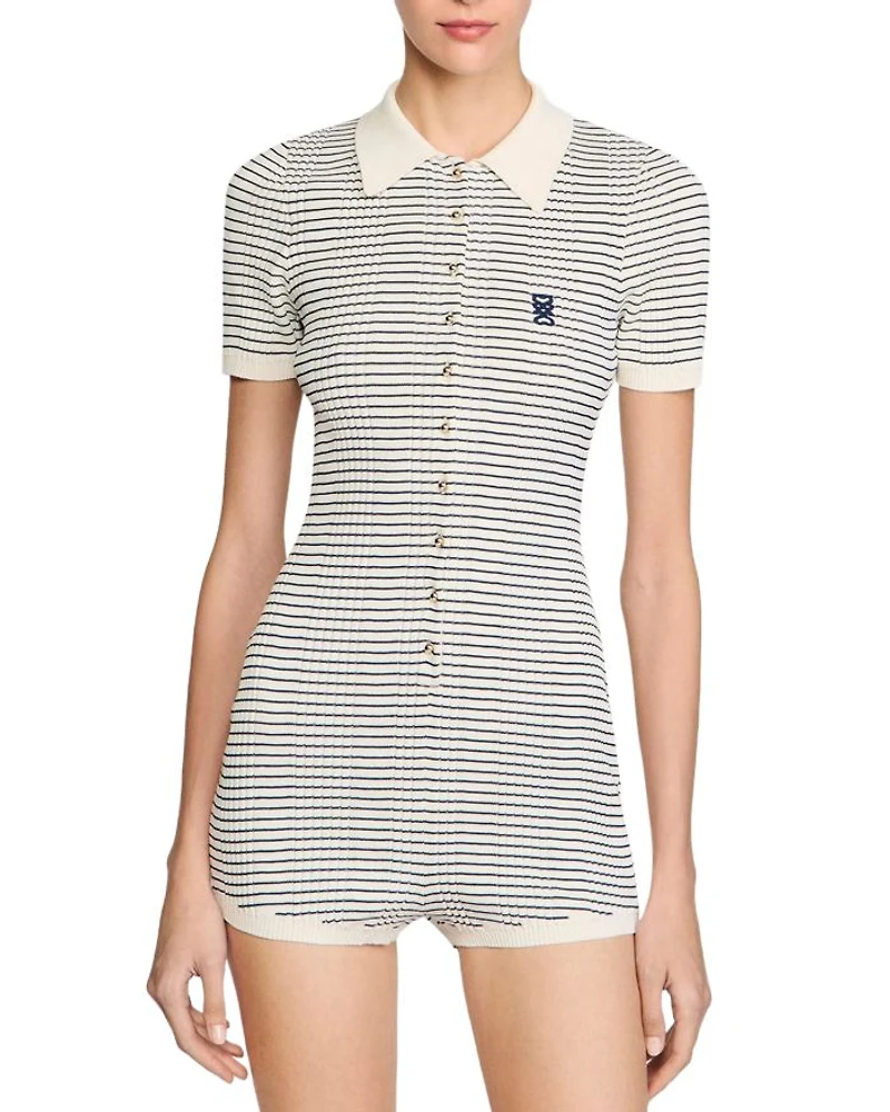 Stripe Knit Romper