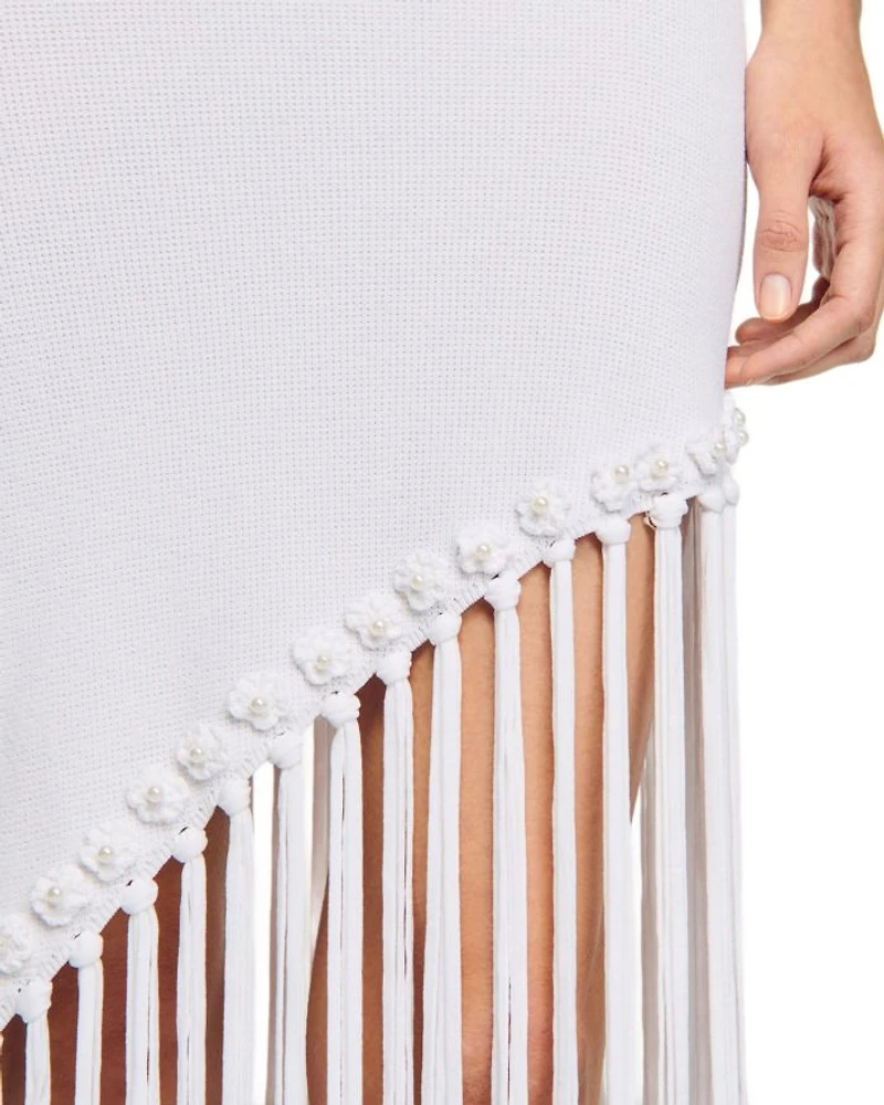Fringed Crochet Maxi Dress